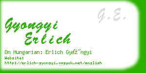 gyongyi erlich business card